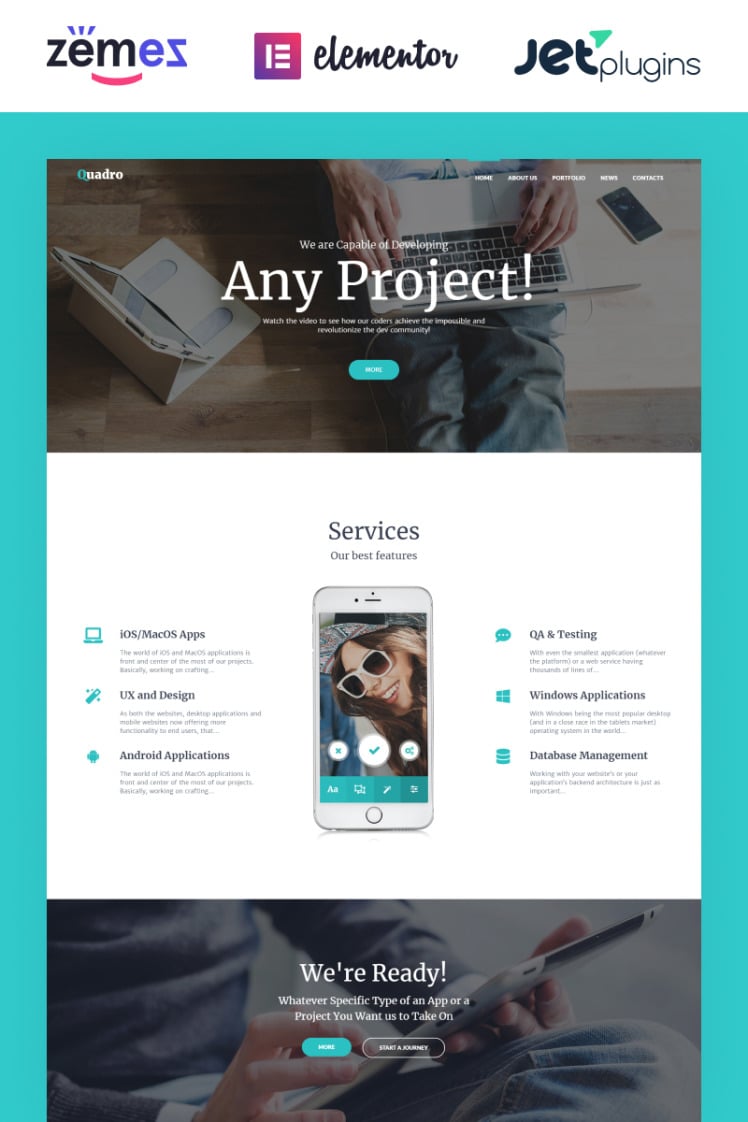 Quadro Software Company WordPress Themes