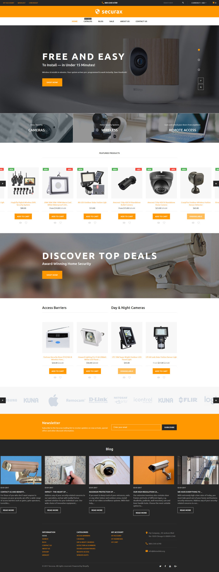 Security Responsive Shopify Theme #62168