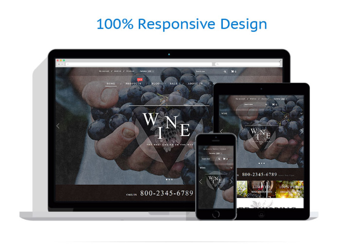 Wine Wine Shop Responsive Shopify Theme #62177
