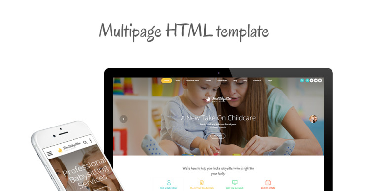 Fine Babysitter - Nanny Services Responsive Multipage Website Template ...