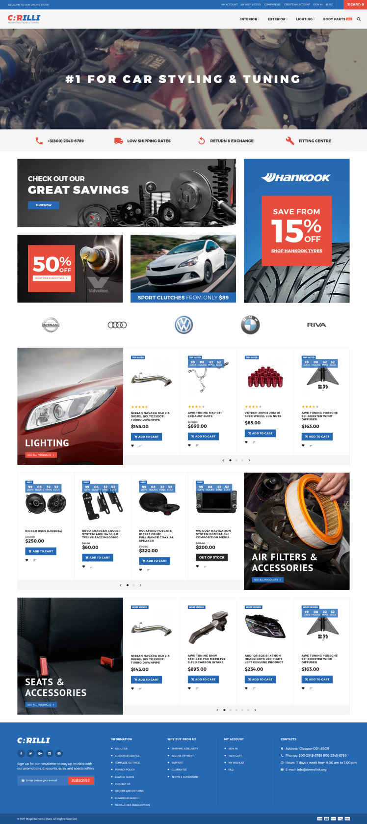 Carilli Car Tuning Magento Themes