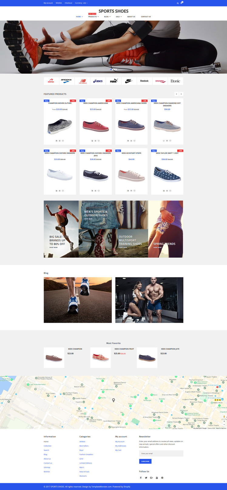 Sport Shoes Responsive Shopify Theme #62230