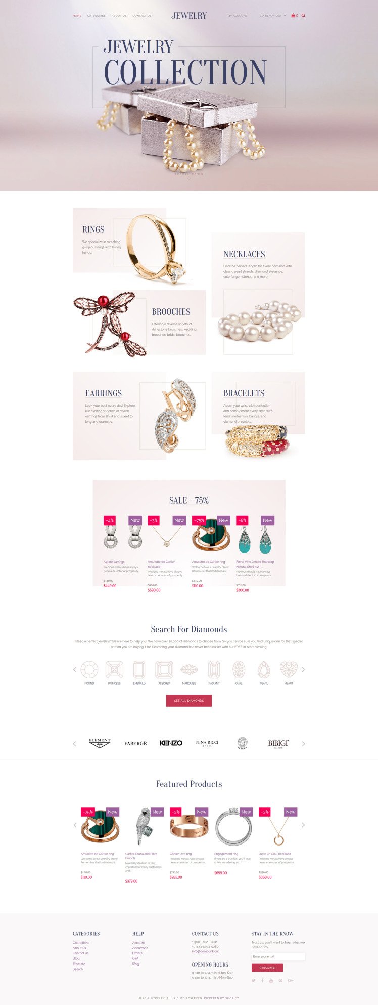 Jewelry Luxury Collection Shopify Themes