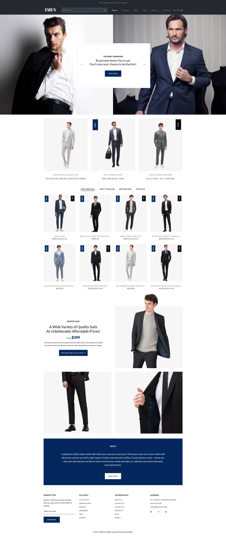 Men Men s Fashion Shopify Theme #62486