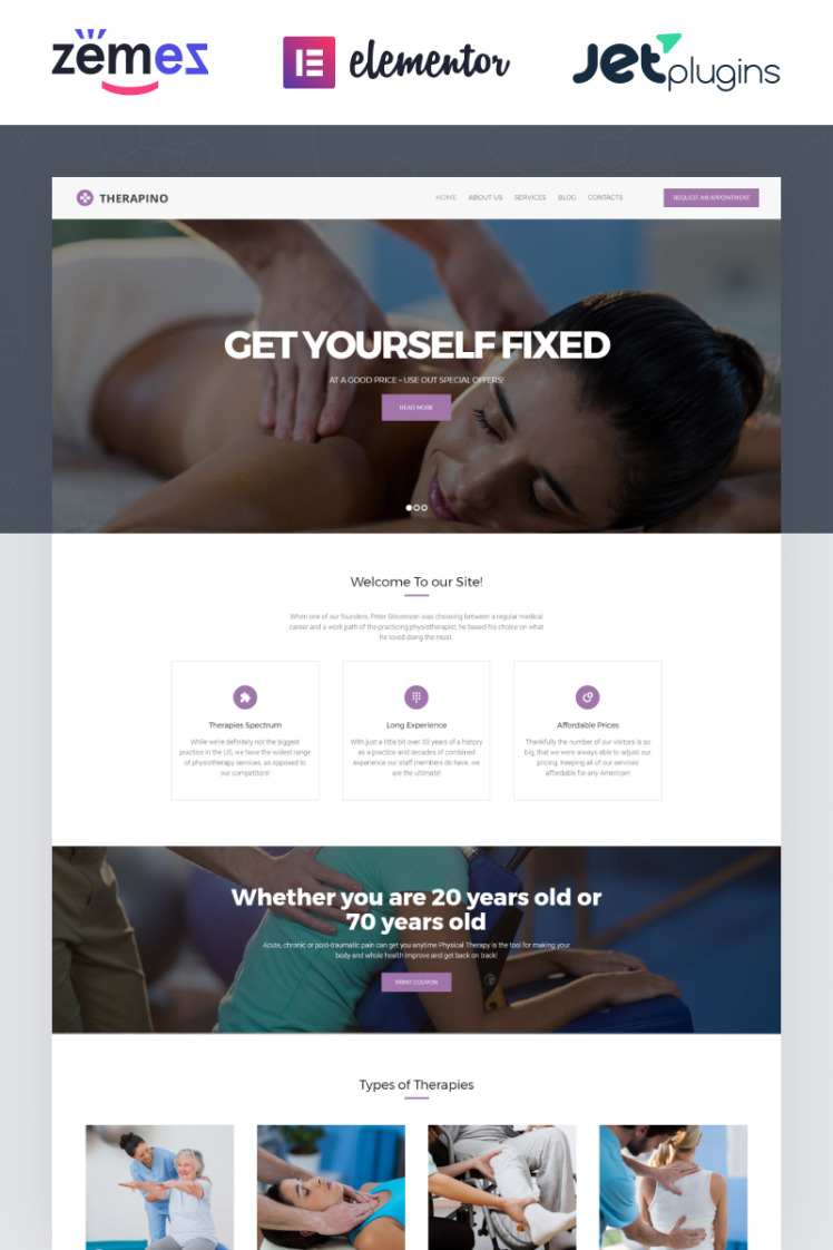 Therapino Physical Therapy WordPress Theme