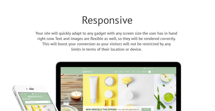 BeautyHouse Cosmetics Store Shopify Theme #63389-1