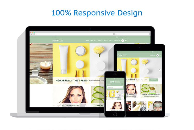 BeautyHouse Cosmetics Store Shopify Theme #63389