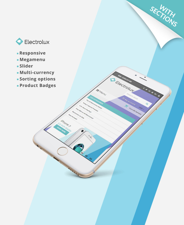 Electrolux Electronics Store Responsive Shopify Theme #63429