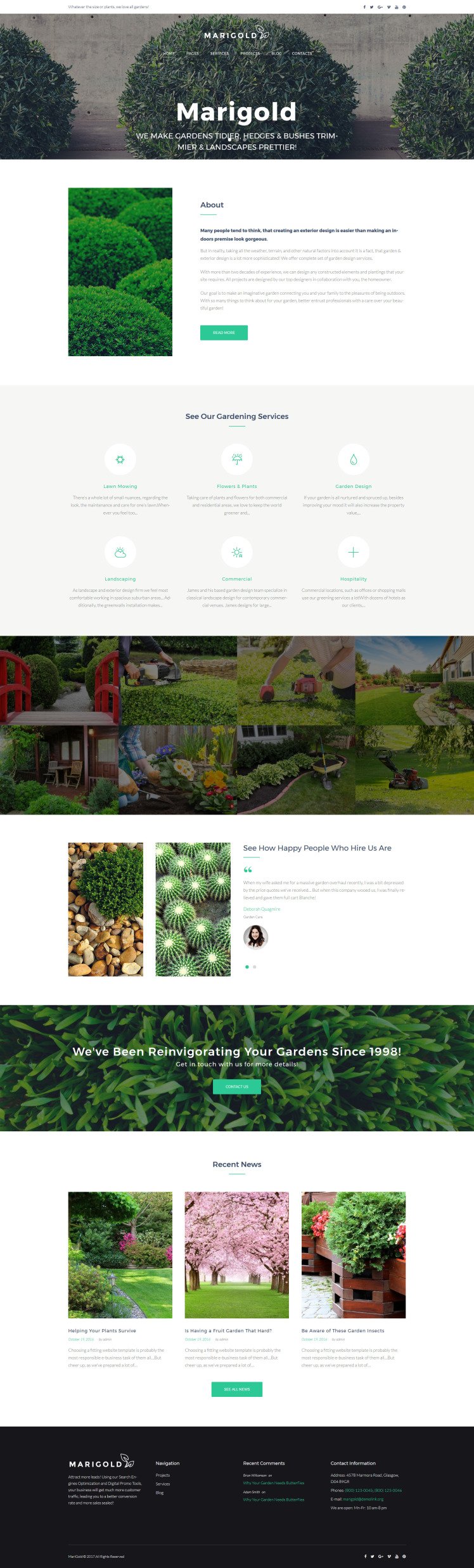 Gardening Landscape Design WordPress Themes