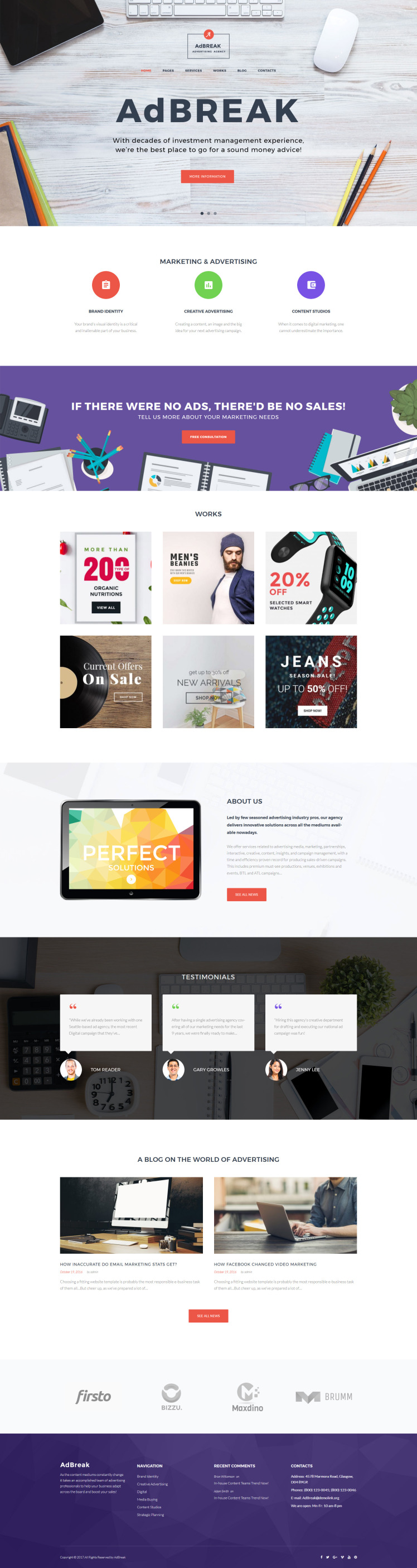 AdBreak Advertising Company WordPress Theme