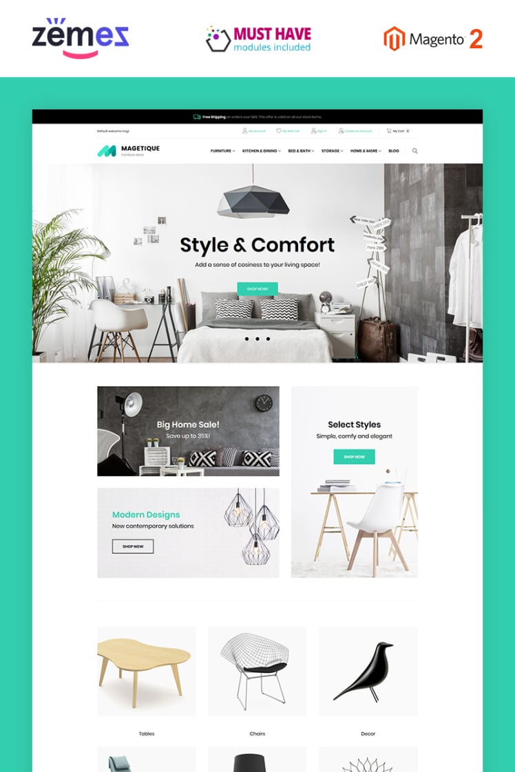 Magetique Furniture Magento Themes