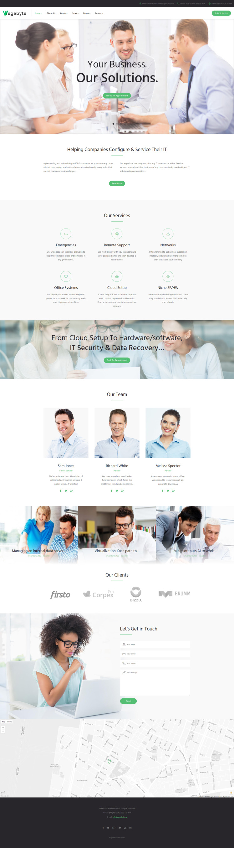 WegaByte IT Consulting Firm WordPress Themes