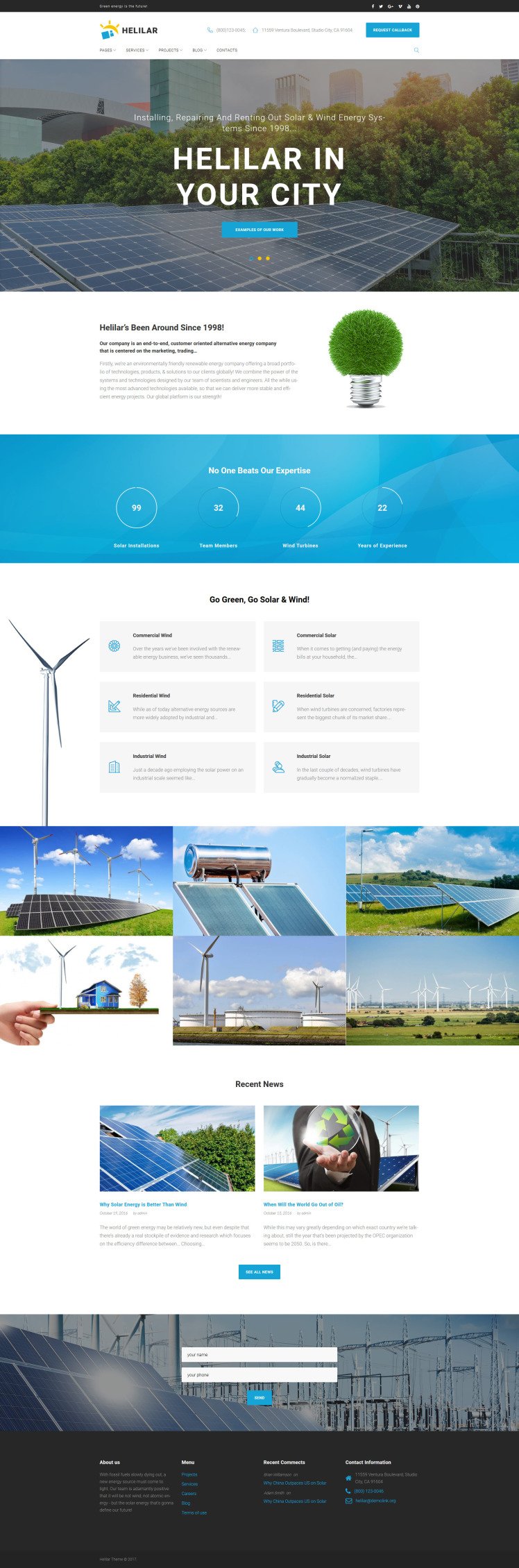 Helilar Solar Renewable Energy WordPress Theme