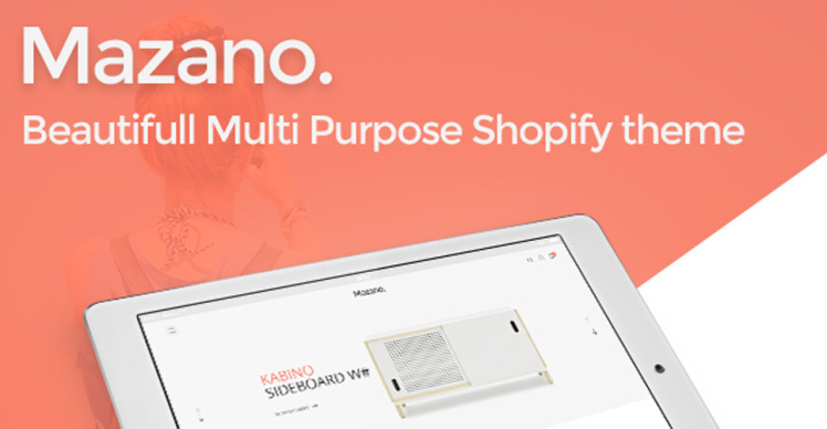 Mazano Responsive Minimalist Fashion Furniture Shopify Theme #63878-1