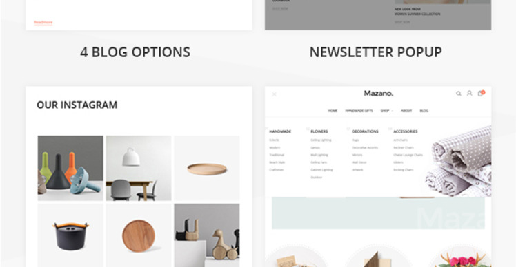Mazano Responsive Minimalist Fashion Furniture Shopify Theme #63878-5
