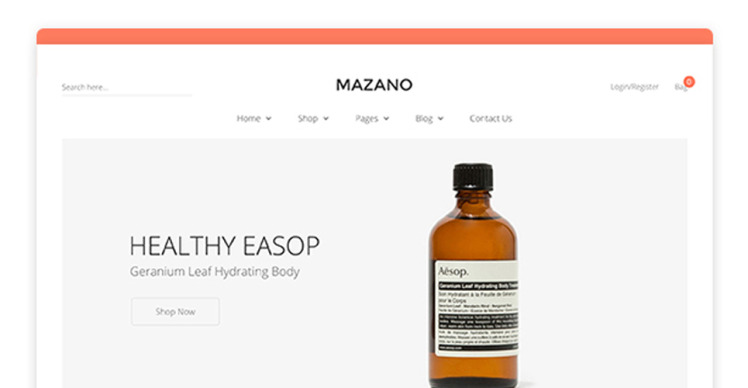 Mazano Responsive Minimalist Fashion Furniture Shopify Theme #63878-7