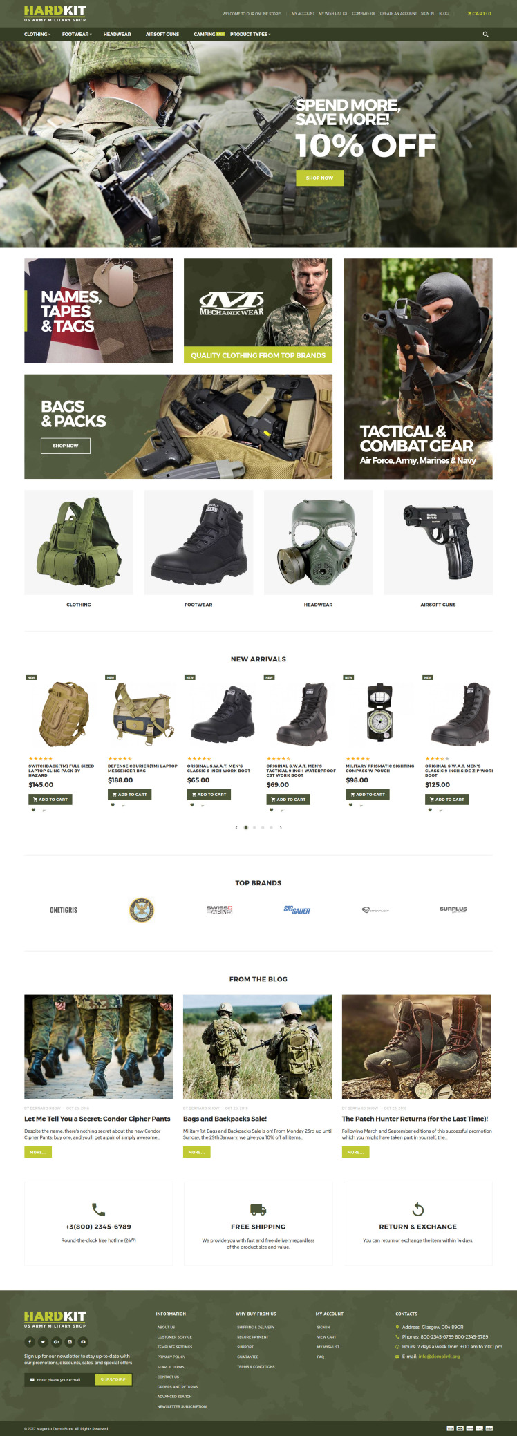 HardKit US Army Military Shop Magento Themes