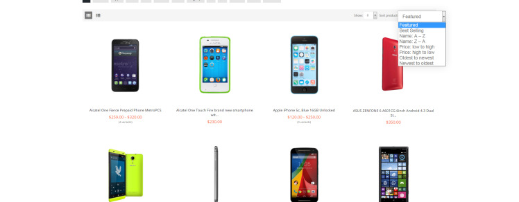 Mobile Store Responsive Shopify Theme #63964-6