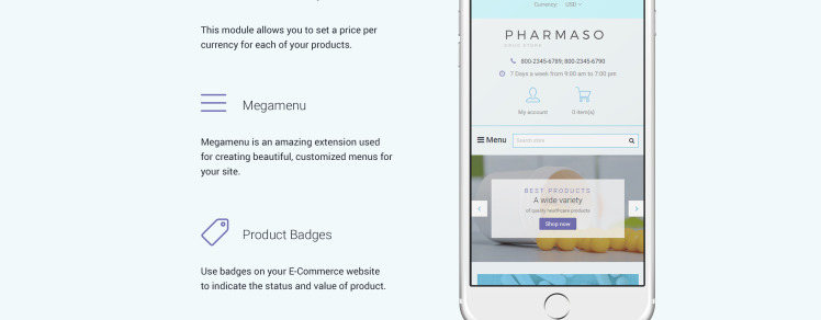 Pharmaso Drug Store Shopify Theme #63974-7