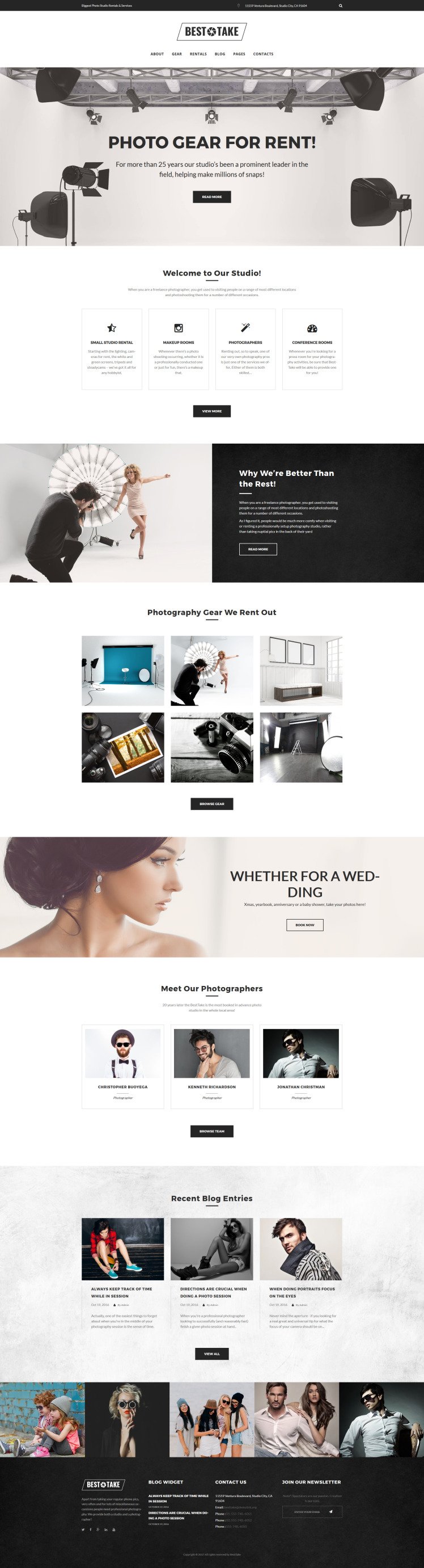 BestTake Photo Studio Rentals Services Responsive WordPress Themes