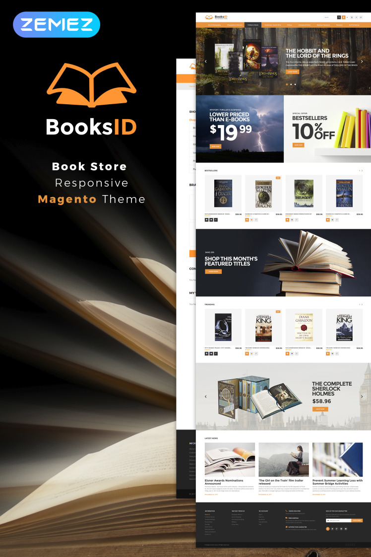 BooksID Book Store Magento Themes