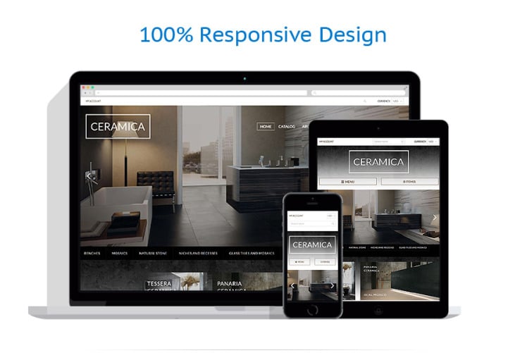 Ceramica Tile Stone Responsive eCommerce Shopify Theme #64027