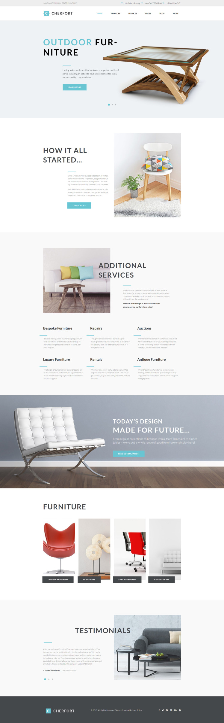Cherfort Furniture Company Responsive WordPress Theme