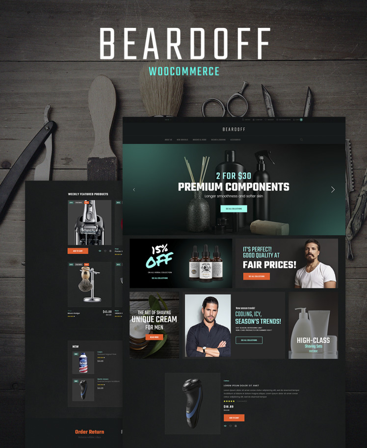 Beardoff Mens Shaving Products Responsive WooCommerce Theme WooCommerce Theme
