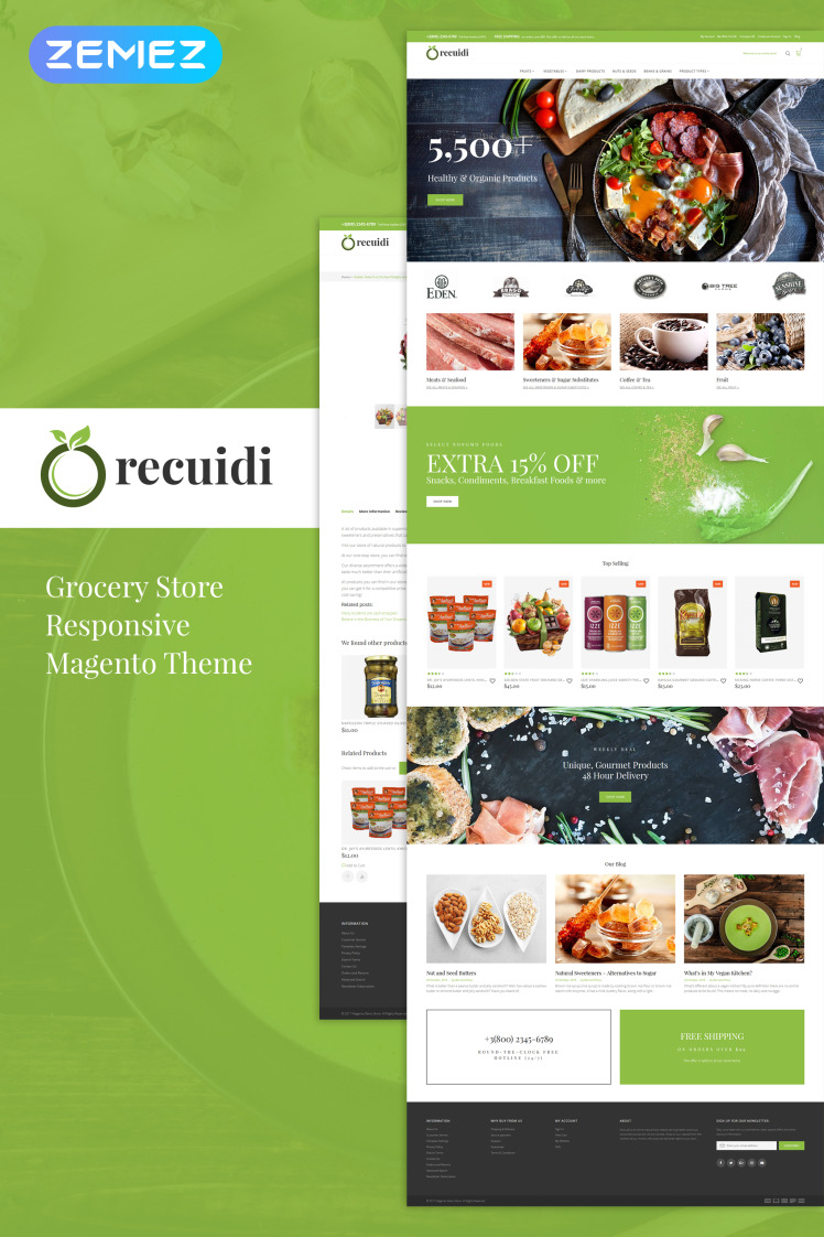 Recuidi Healthy Food Store Magento Themes