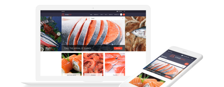 Seafood Restaurant Responsive Shopify Theme #64352-2