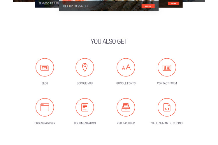 Seafood Restaurant Responsive Shopify Theme #64352-10