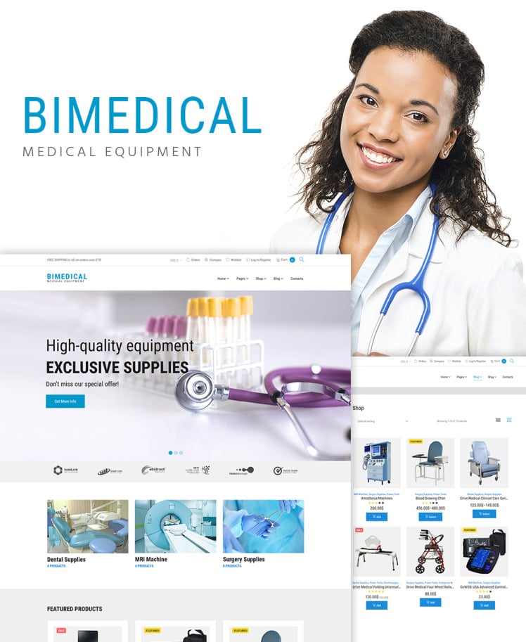 Bimedical Medical Equipment Responsive WooCommerce Theme