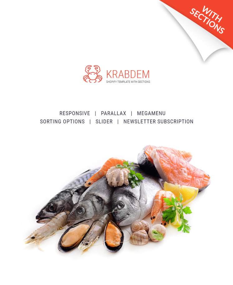 Seafood Restaurant Responsive Shopify Theme #64352
