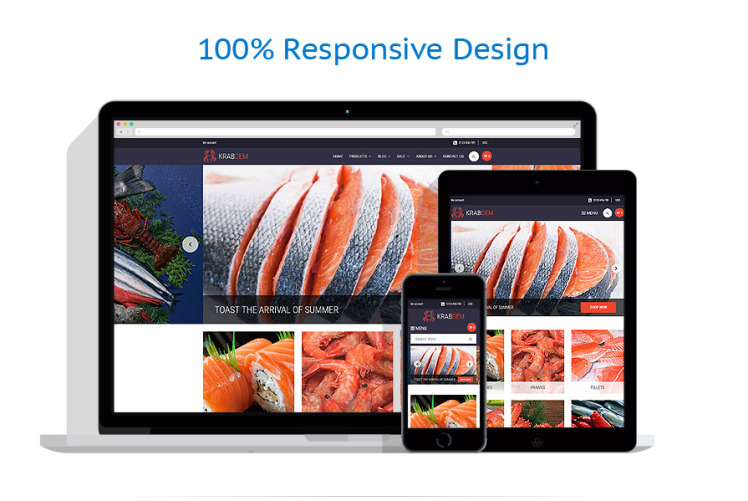 Seafood Restaurant Responsive Shopify Theme #64352