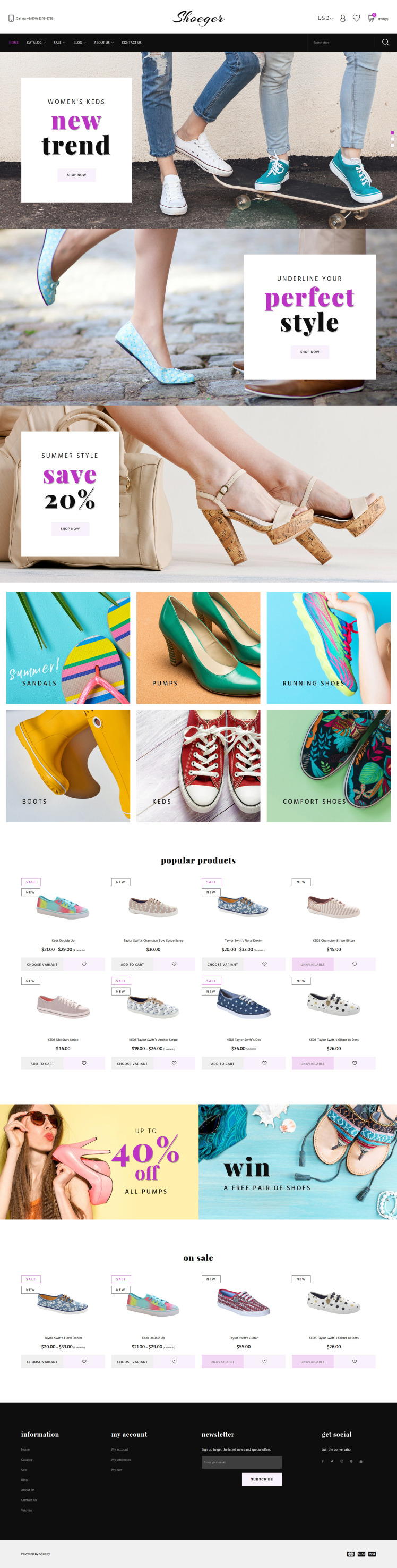 Shoe Store Responsive Shopify Theme #64380