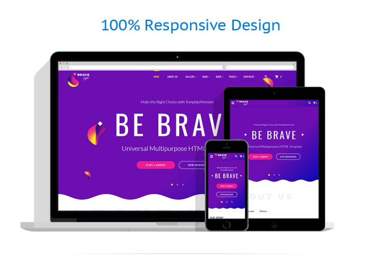 Brave Light - Creative Universal Multipurpose Website Template #64402