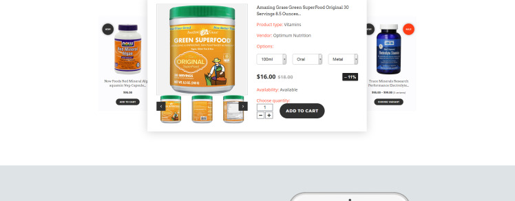 Responsive Nutrition Store Shopify theme #64674-6