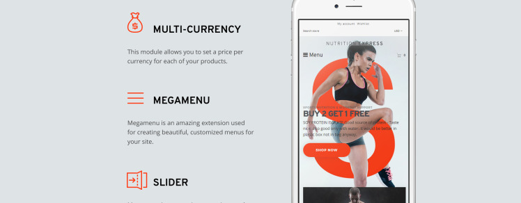 Responsive Nutrition Store Shopify theme #64674-7