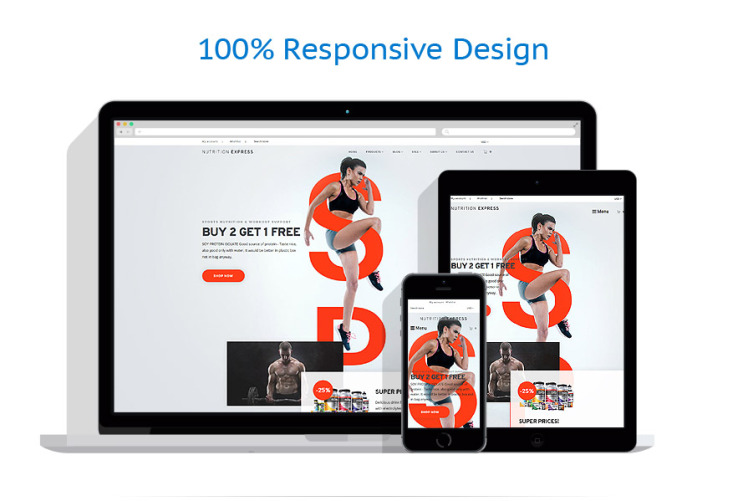 Responsive Nutrition Store Shopify theme #64674