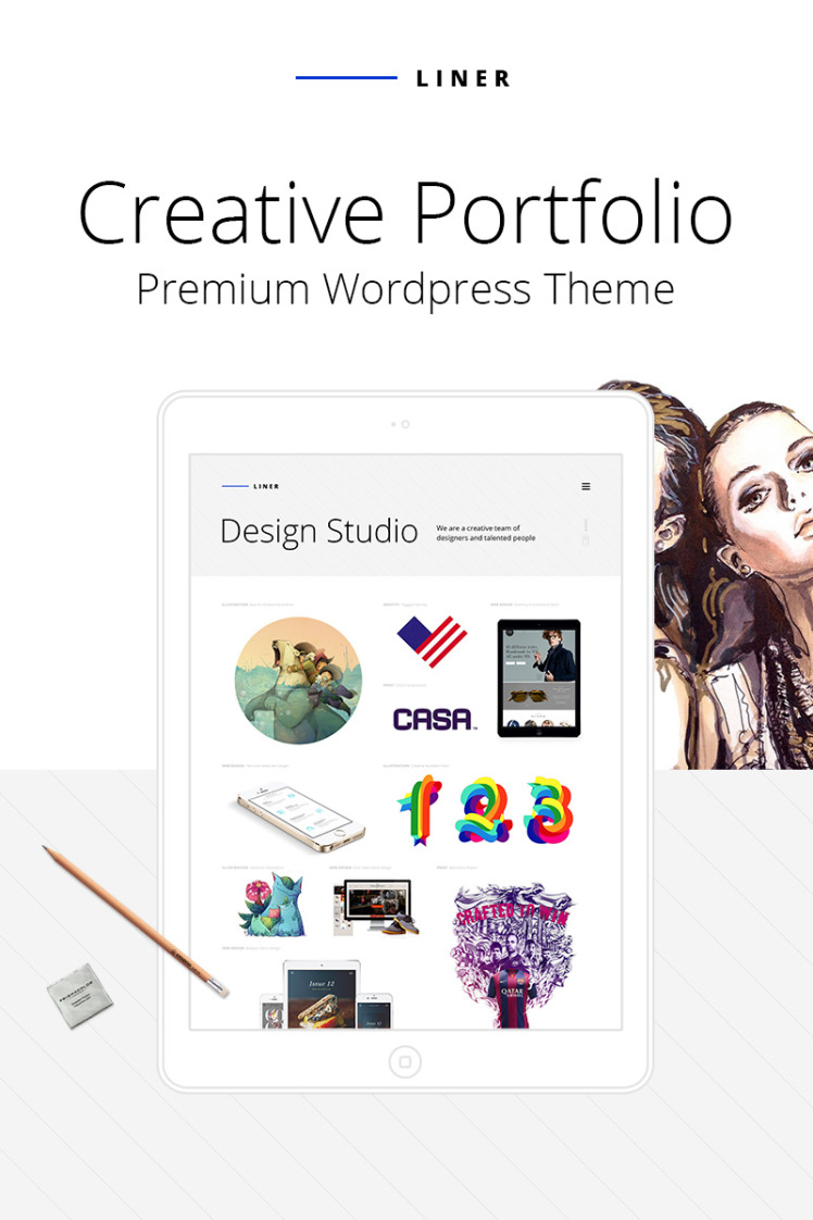 Liner Creative Clean Portfolio WordPress Theme