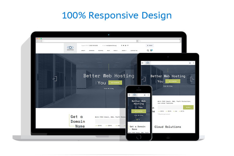 Hostpro - Domain and Hosting HTML Website Template #64833