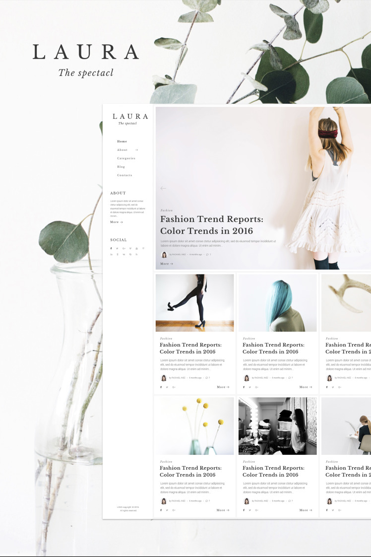 Laura Women Fashion Blog WordPress theme