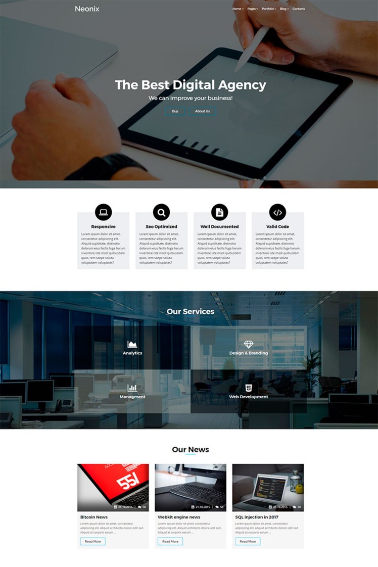 Neonix Digital Agency WordPress Theme