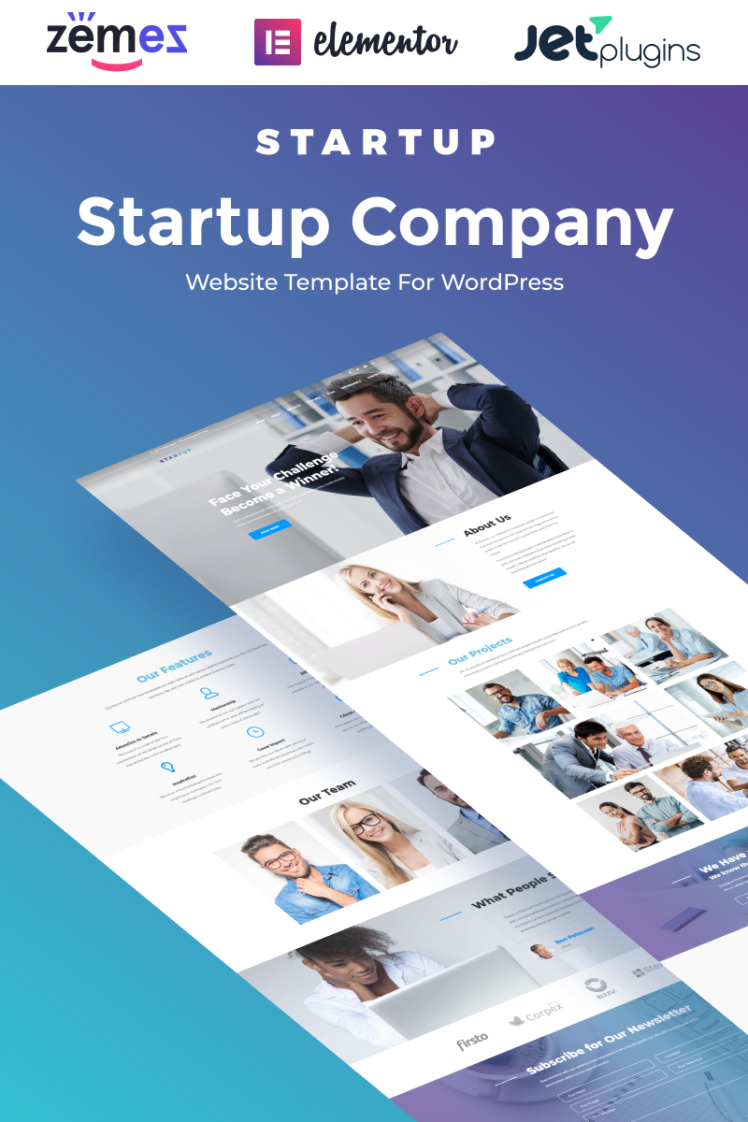 Startup Company One Page WordPress Theme WordPress Themes