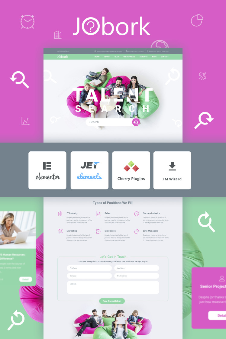Jobork Job Portal Template WordPress Theme