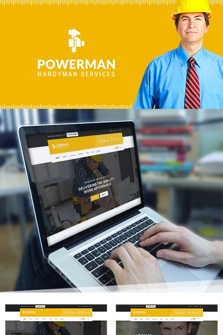 Powerman Handyman Services WordPress Theme