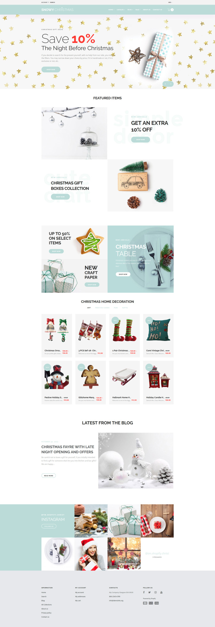Snowy Christmas Christmas Gifts Shopify Theme #65816