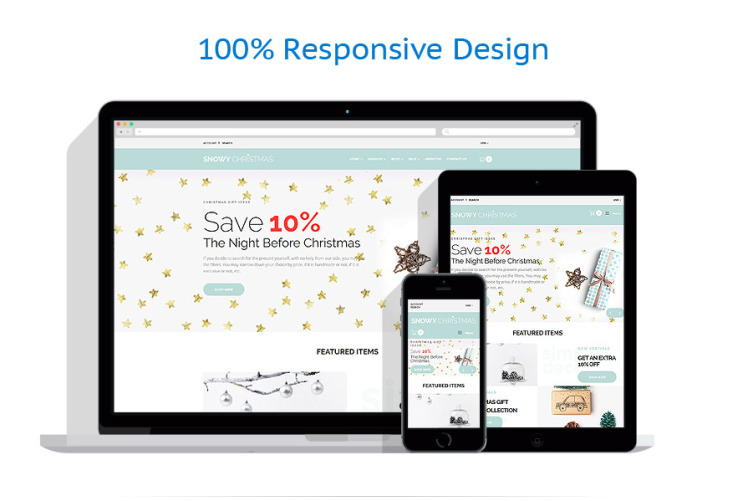 Snowy Christmas Christmas Gifts Shopify Theme #65816
