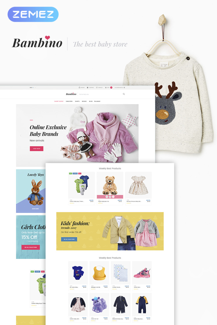 Bambino Baby Store Responsive WooCommerce Themes