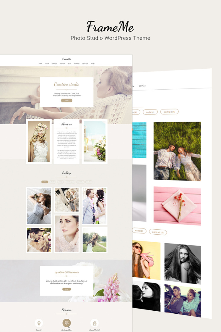 FrameMe Photography Studio WordPress Theme